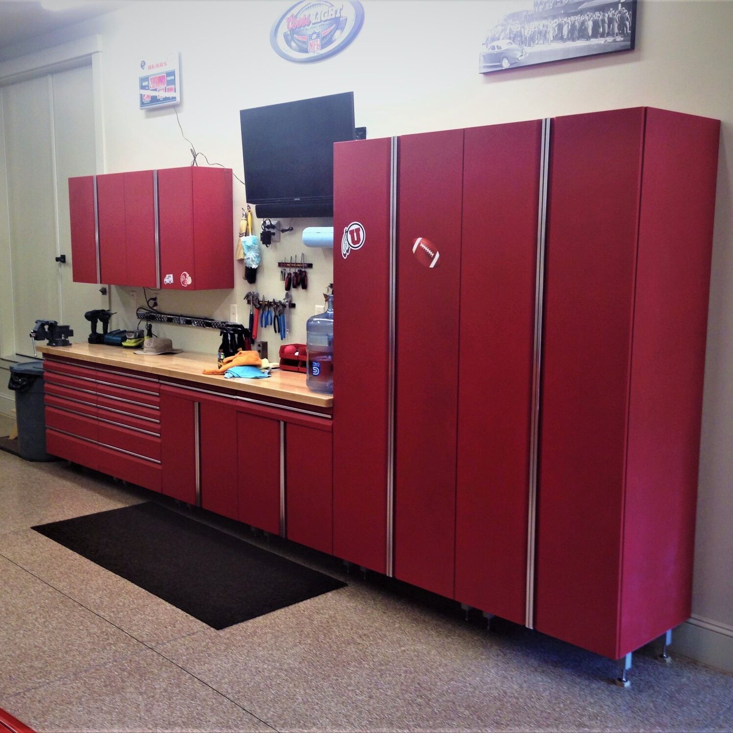 Garage Tool Storage - Red Finish