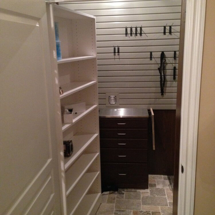 The closet butler unique solutions hidden storage area.