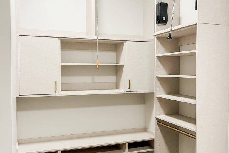 Custom closets designed by the Closet Butler for custom storage in your home.