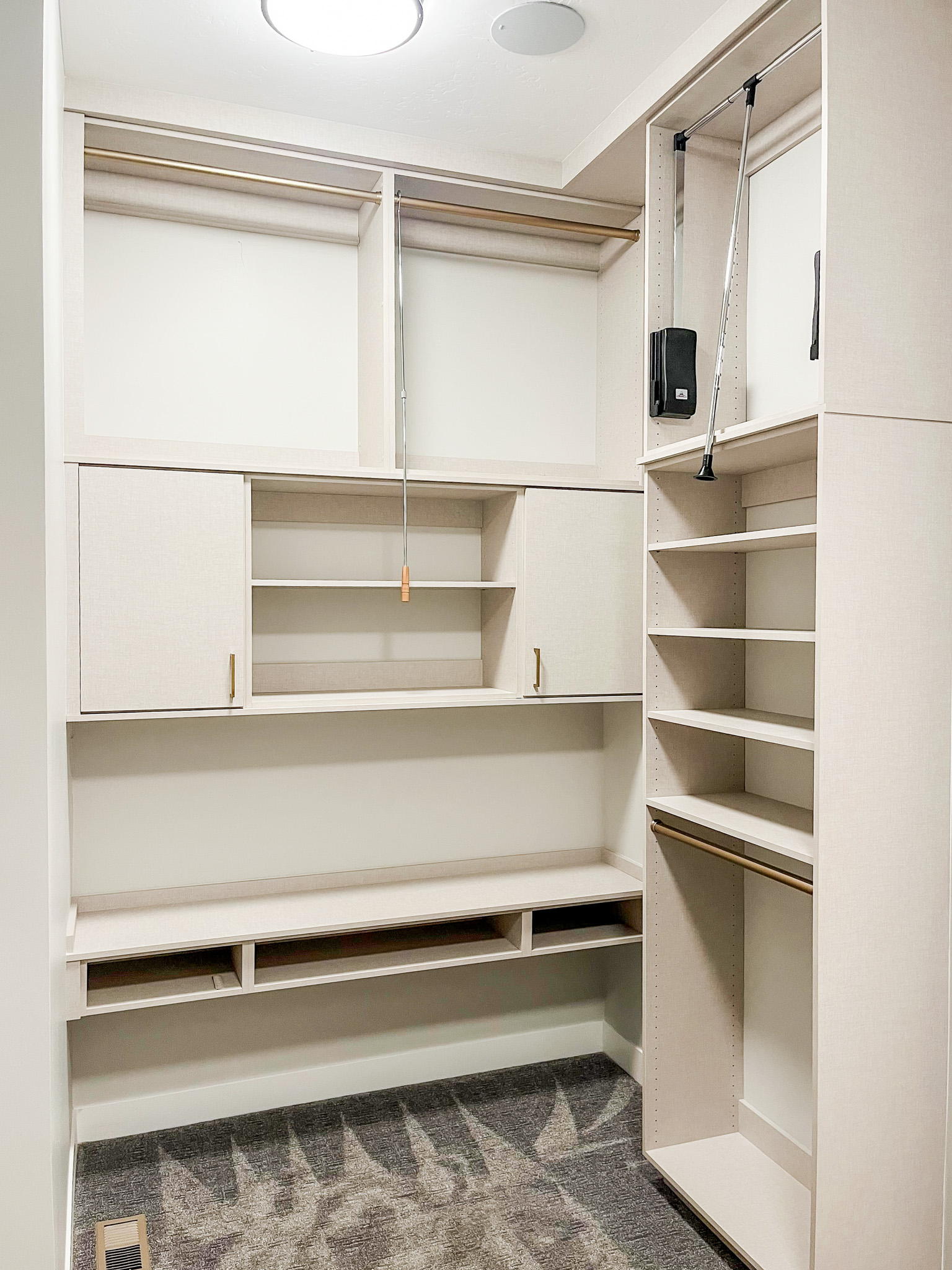 Custom closets designed by the Closet Butler for custom storage in your home.
