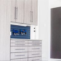 Upgrade your garage with our all-in-one storage solutions, featuring custom cabinetry, slat walls, and overhead storage to maximize every inch of space.